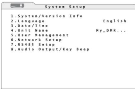 Monacor DMR616 - Modification de la langue du menu - 2