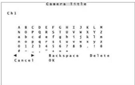 Monacor DMR616 - Nomi delle telecamere - 3