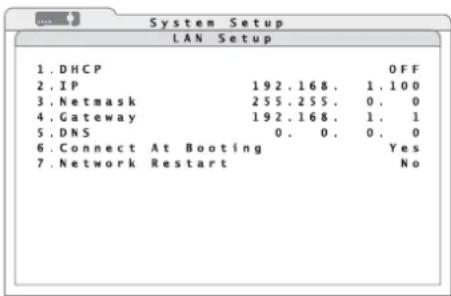 Monacor DMR604 - Etablissement d'une connexion réseau - 2