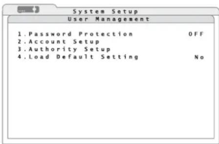 Monacor DMR604 - Impostare la protezione con password - 1