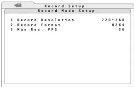 Monacor DMR604 - Settings for recording - 3