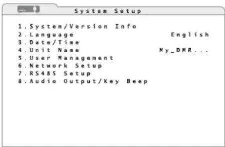 Monacor DMR604 - Cambiare la lingua del menù - 2