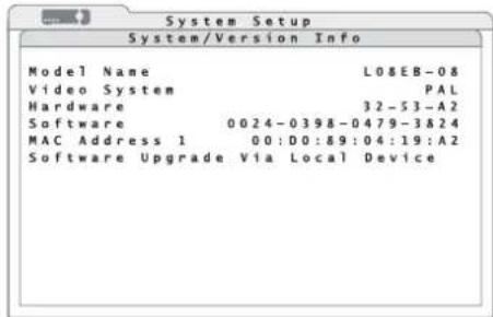 Monacor DMR604 - Visualizzare le informazioni sul sistema - 1