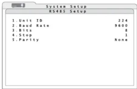 Monacor DMR604 - Impostare l'interfaccia RS-485 - 1