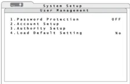 Monacor DMR604 - Configuring the password protection - 1