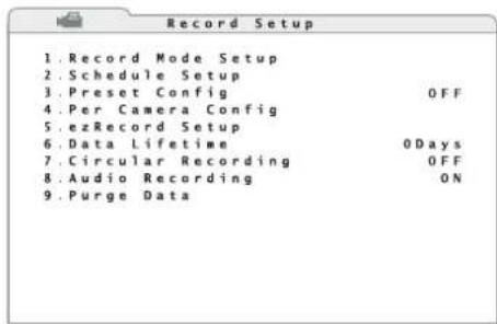 Monacor DMR604 - Settings for recording - 2