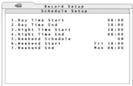 Monacor DMR604 - Aufnahmezeitplan festlegen - 1