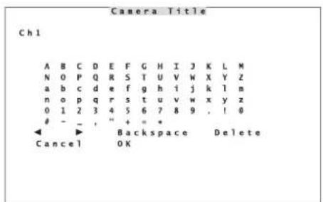 Monacor DMR604 - Camera titles - 3