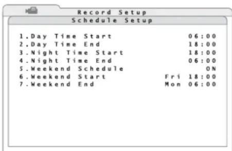 Monacor DMR604 - Fissare l'orario delle registrazioni - 1