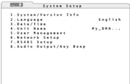 Monacor DMR604 - Menüsprache ändern - 2