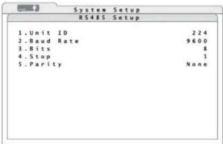 Monacor DMR604 - Configuring the RS-485 interface - 1