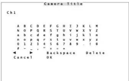 Monacor DMR604 - Désignations des caméras - 3
