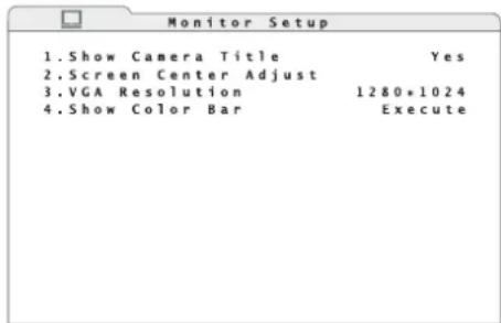Monacor DMR604 - Monitor settings - 2