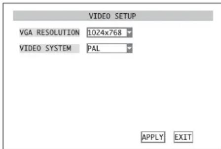 Monacor DMR188 - Ajustes de video - 1