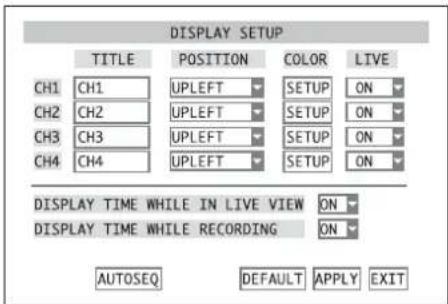 Monacor DMR188 - Nome della telecamera - 1