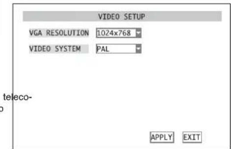 Monacor DMR188 - Impostazioni video - 1