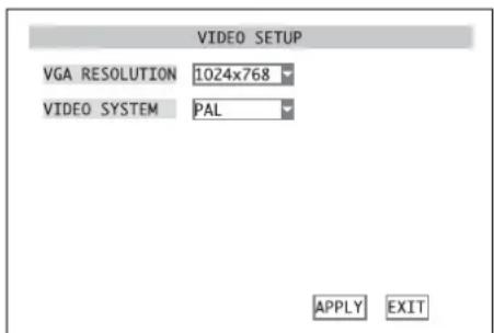 Monacor DMR188 - Reglages video - 1
