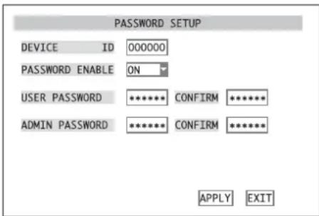 Monacor DMR188 - Configuración de la protección por contrasea - 1