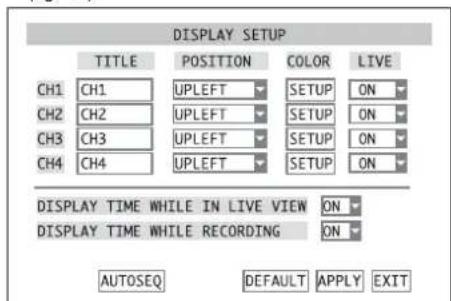 Monacor DMR188 - Camera names - 1