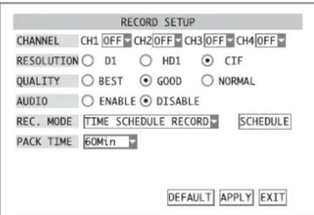 Monacor DMR184 - Ajustes generales para la grabacion - 1