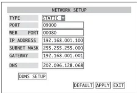 Monacor DMR184 - Configuración de una conexión de red - 1