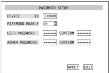 Monacor DMR184 - Impostare la protezione con password - 1