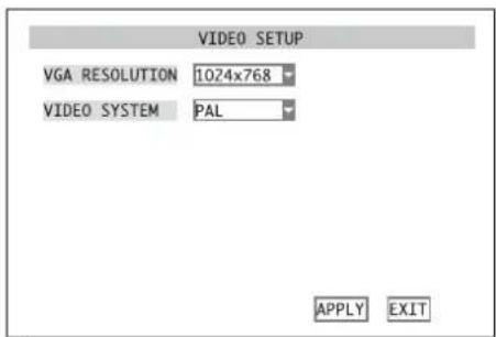 Monacor DMR184 - Video settings - 1