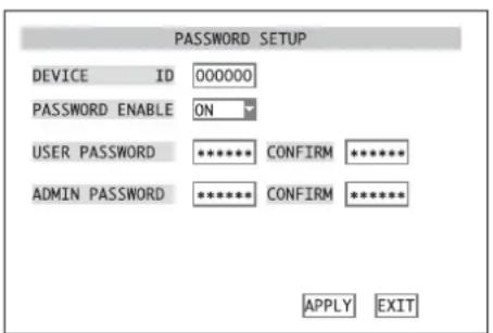 Monacor DMR184 - Configuración de la protección por contrasea - 1