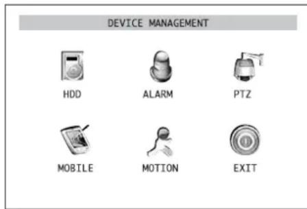 Monacor DMR180 SET - Configuring/deleting the hard disk - 1