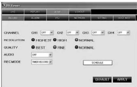 Monacor DMR180 SET - Vista "SETUP" - 1