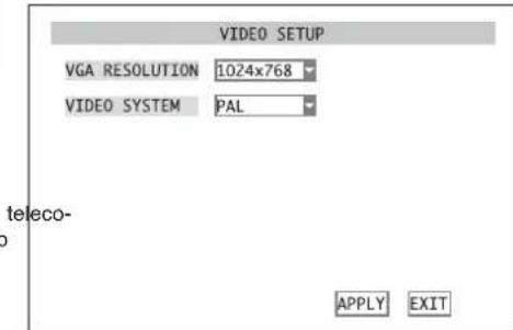 Monacor DMR180 SET - Impostazioni video - 1