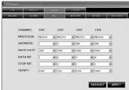 Monacor DMR180 SET - View "SETUP" - 6