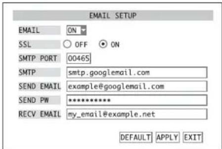 Monacor DMR180 SET - Zum Einrichten der E-Mail-Benachrichtigung: - 1
