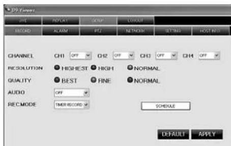 Monacor DMR180 SET - Schermata "SETUP" - 1