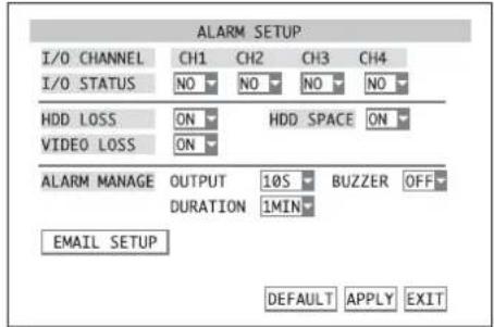 Monacor DMR180 SET - Configuración de la alarma - 1