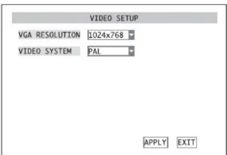 Monacor DMR180 SET - Videoeinstellungen - 1