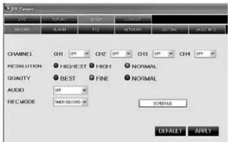 Monacor DMR180 SET - View "SETUP" - 1