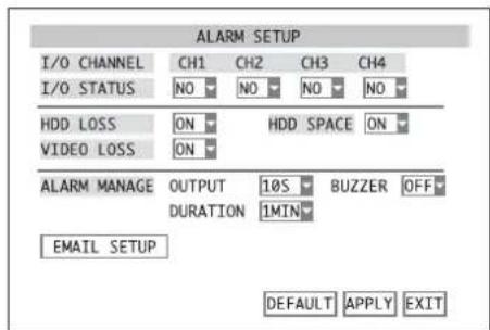 Monacor DMR180 SET - Alarm configuration - 1
