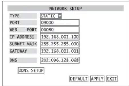 Monacor DMR180 SET - Configuración de una conexión de red - 1
