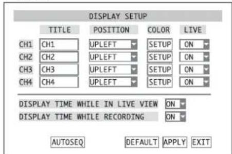 Monacor DMR180 SET - Camera names - 1
