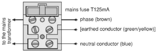 Monacor DA8000 - Neutral conductor to the lower terminal - 1