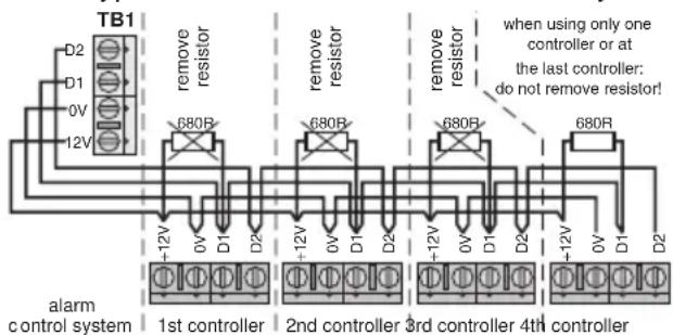 Monacor DA8000 - Mounting and connecting the keypad controllers - 1