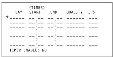 Monacor DMR1608A - Menu "TIMER" - 1