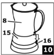 BEEM Lattespresso M300F - Préparation du café latte - 9