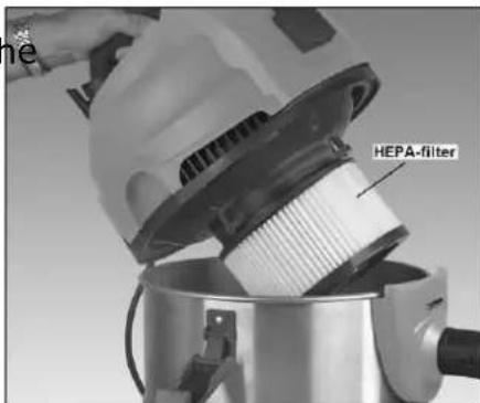 Eurom Force 1420S wetdry - Cleaning the filter - 1