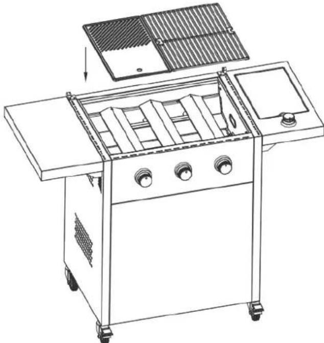 Brixton BQ6363 - Placez la plancha et la grille - 1