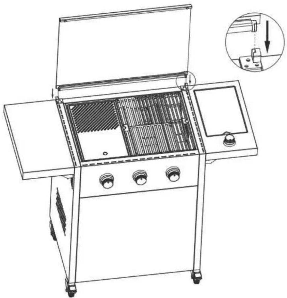 Brixton BQ6363 - Placez la plancha et la grille - 2