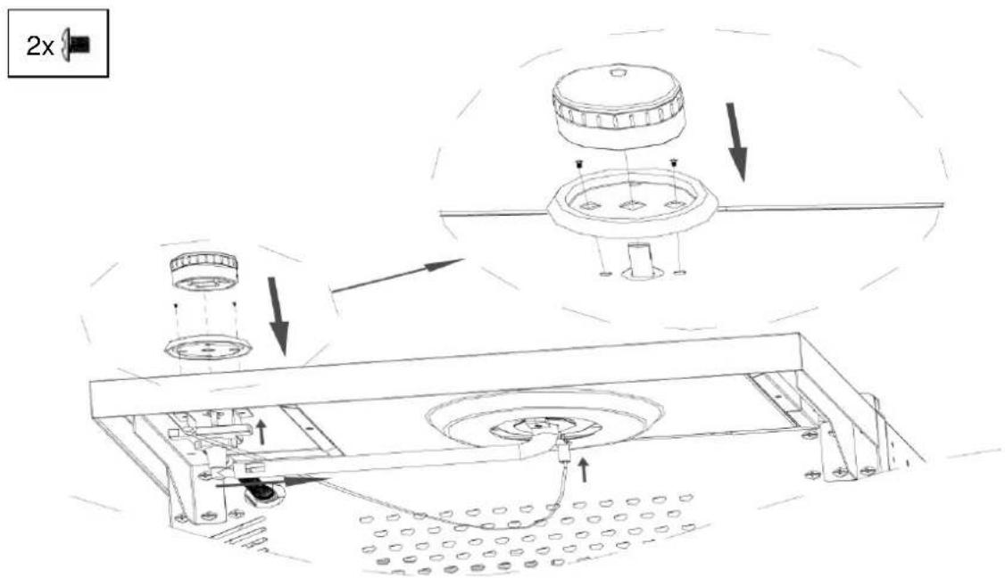 Brixton BQ6362 - Montez le robinet à gaz, le câble de l'allumage piezo, la base du bouton et le bouton - 1