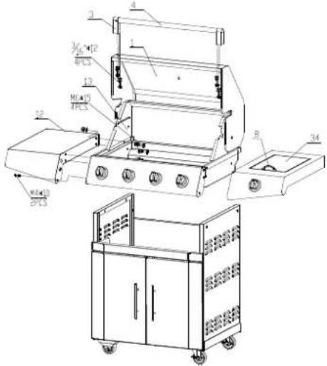 Brixton BQ6346Y - ISTRUZIONI D'ASSEMBLAGGIO - 4