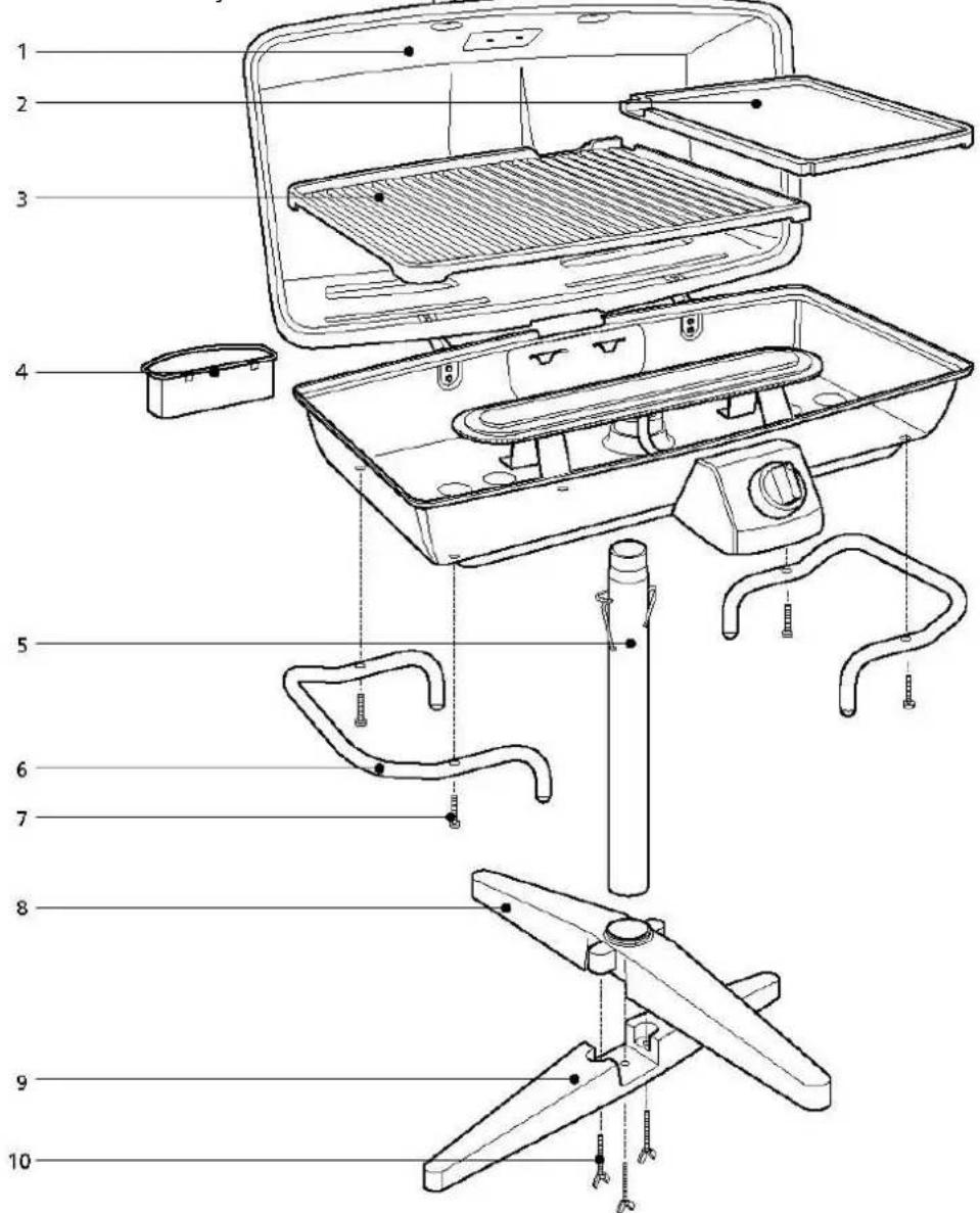 Brixton BQ6333 - Componentes da grelha - 1